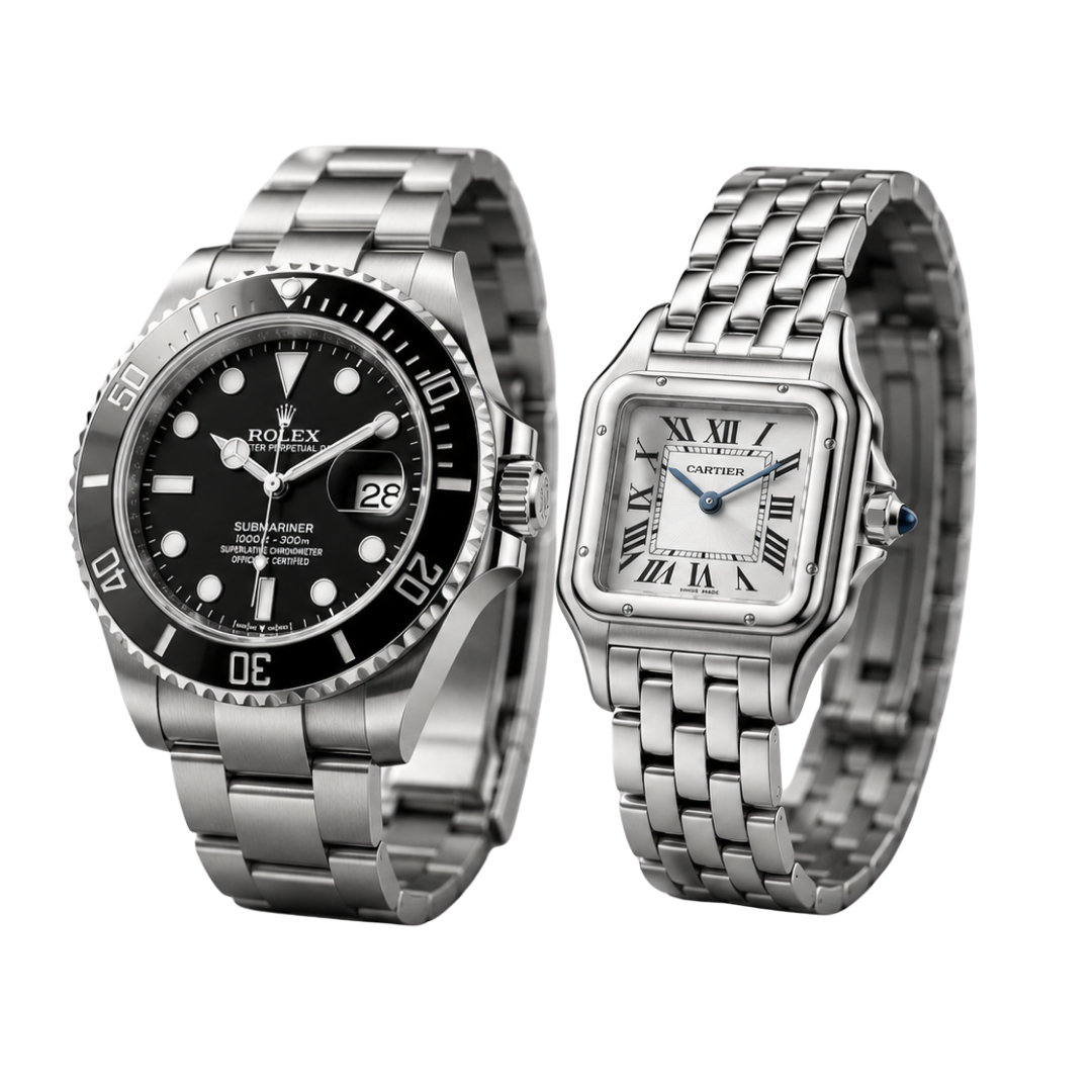His & Hers: Rolex Submariner Date & Cartier Panthere